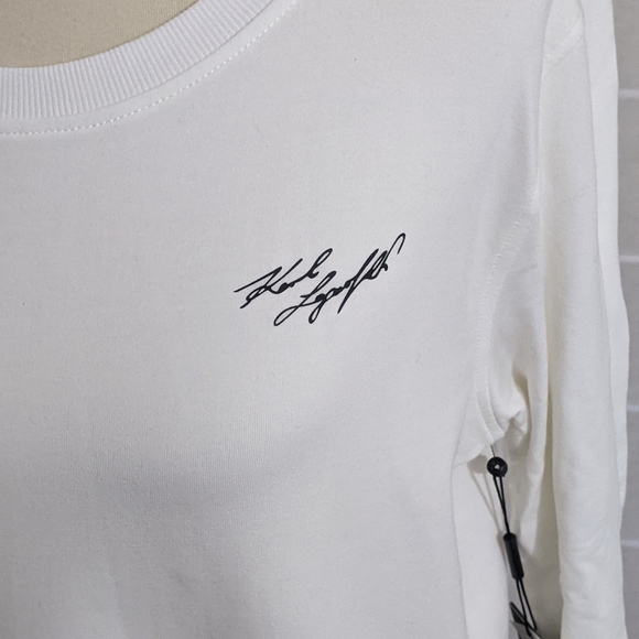 Karl Lagerfeld new white long sleeves top size M - Picture 2 of 5